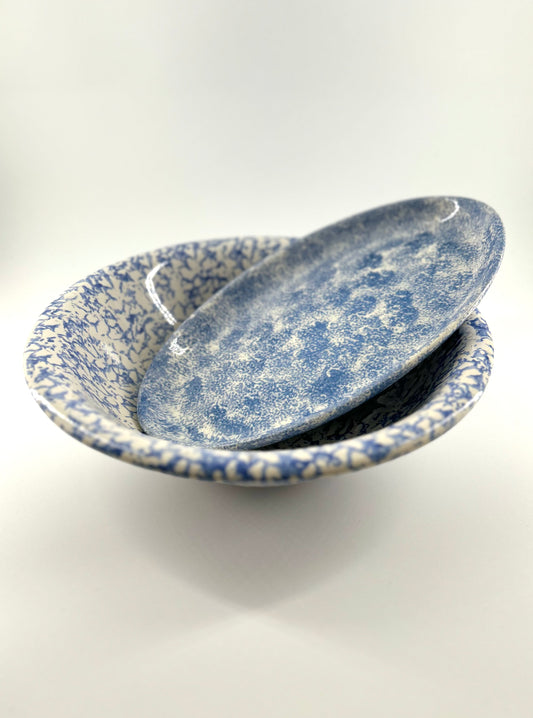 McCoy Spongeware Serving Bowl