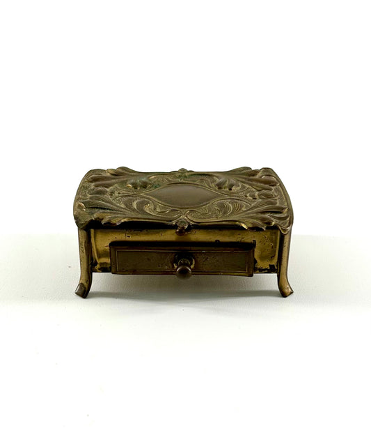 Victorian Brass Stamp Box
