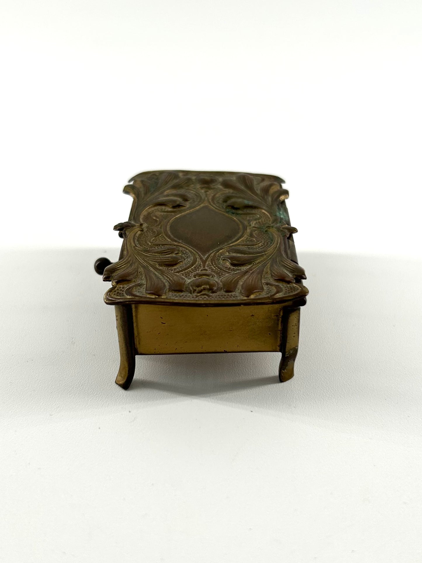 Victorian Brass Stamp Box