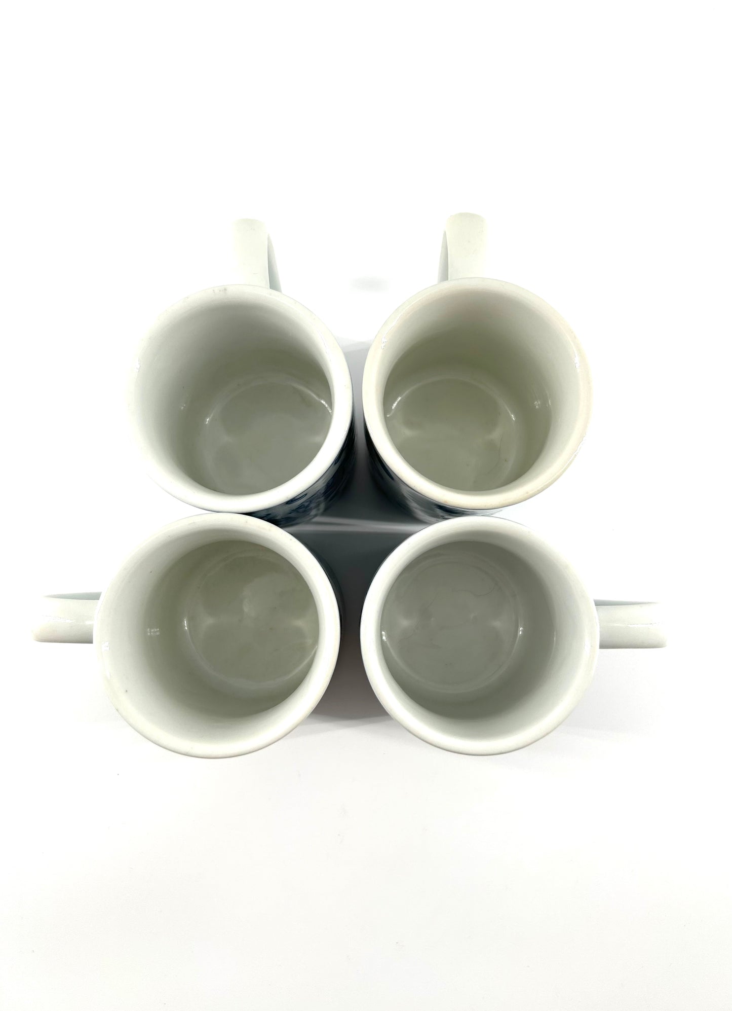 Vintage Blue and White Coffee Mugs