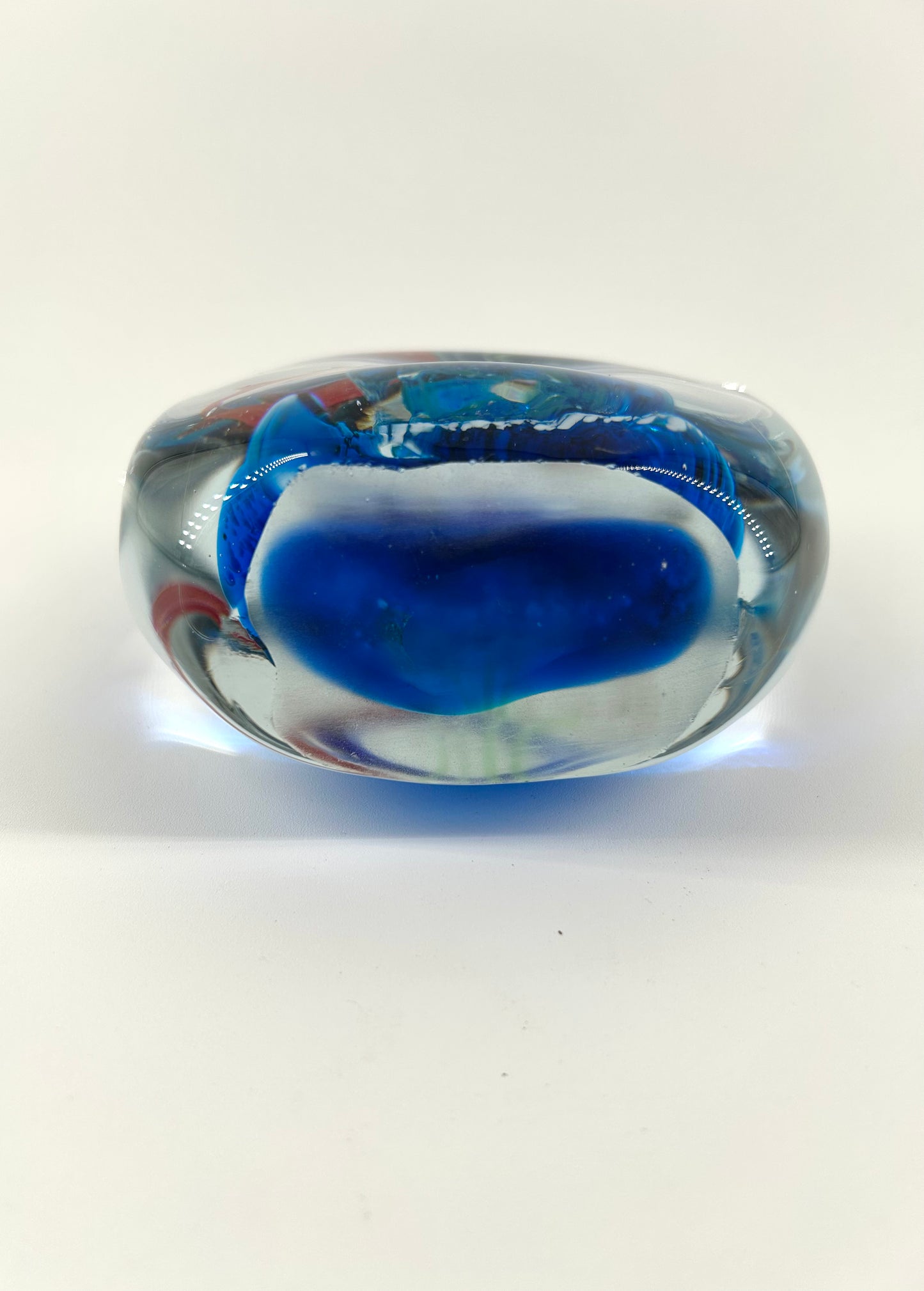 Scuba Diver Art Glass Paper Weight