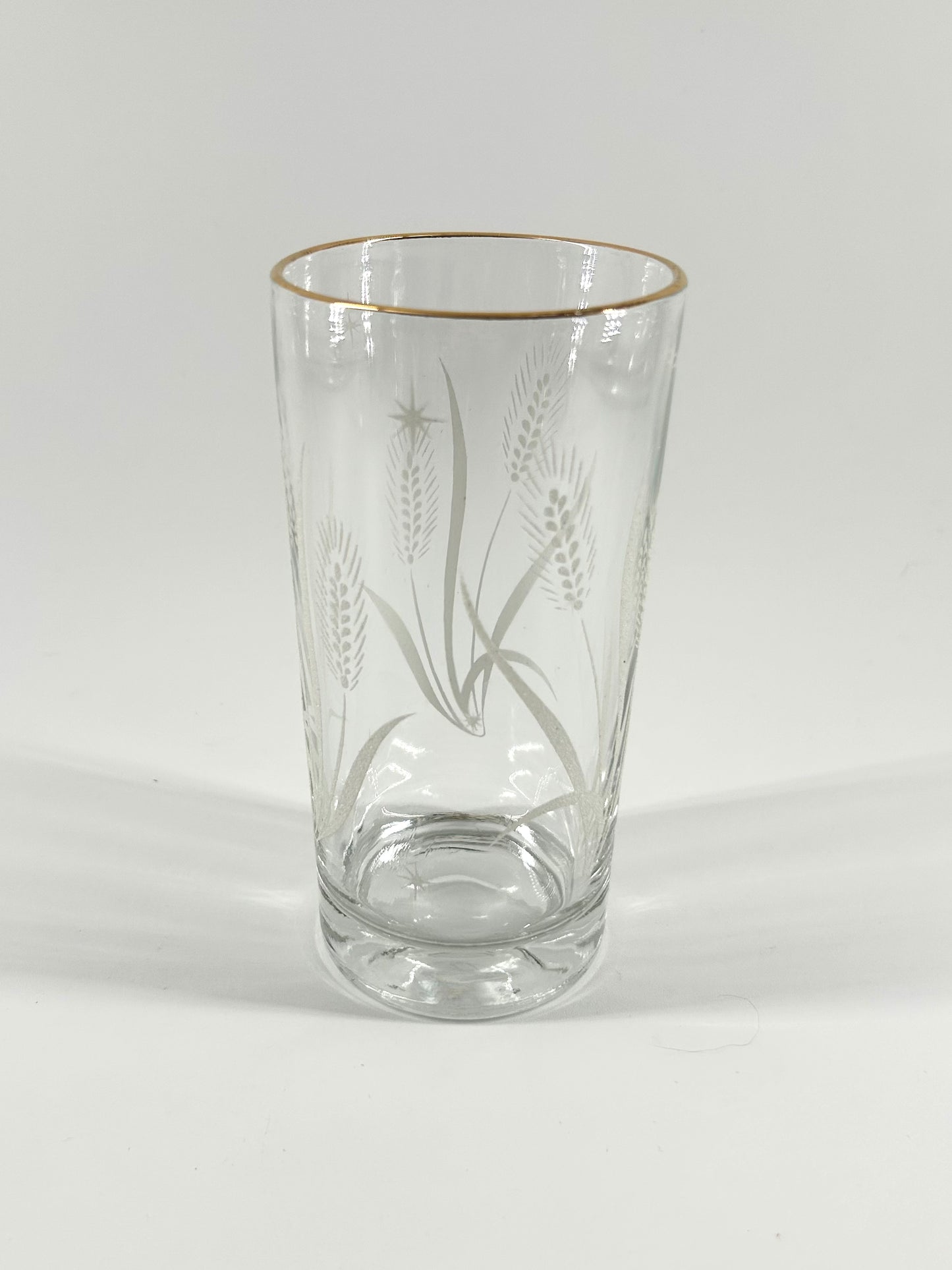 Vintage Raised Frit Wheat Glasses