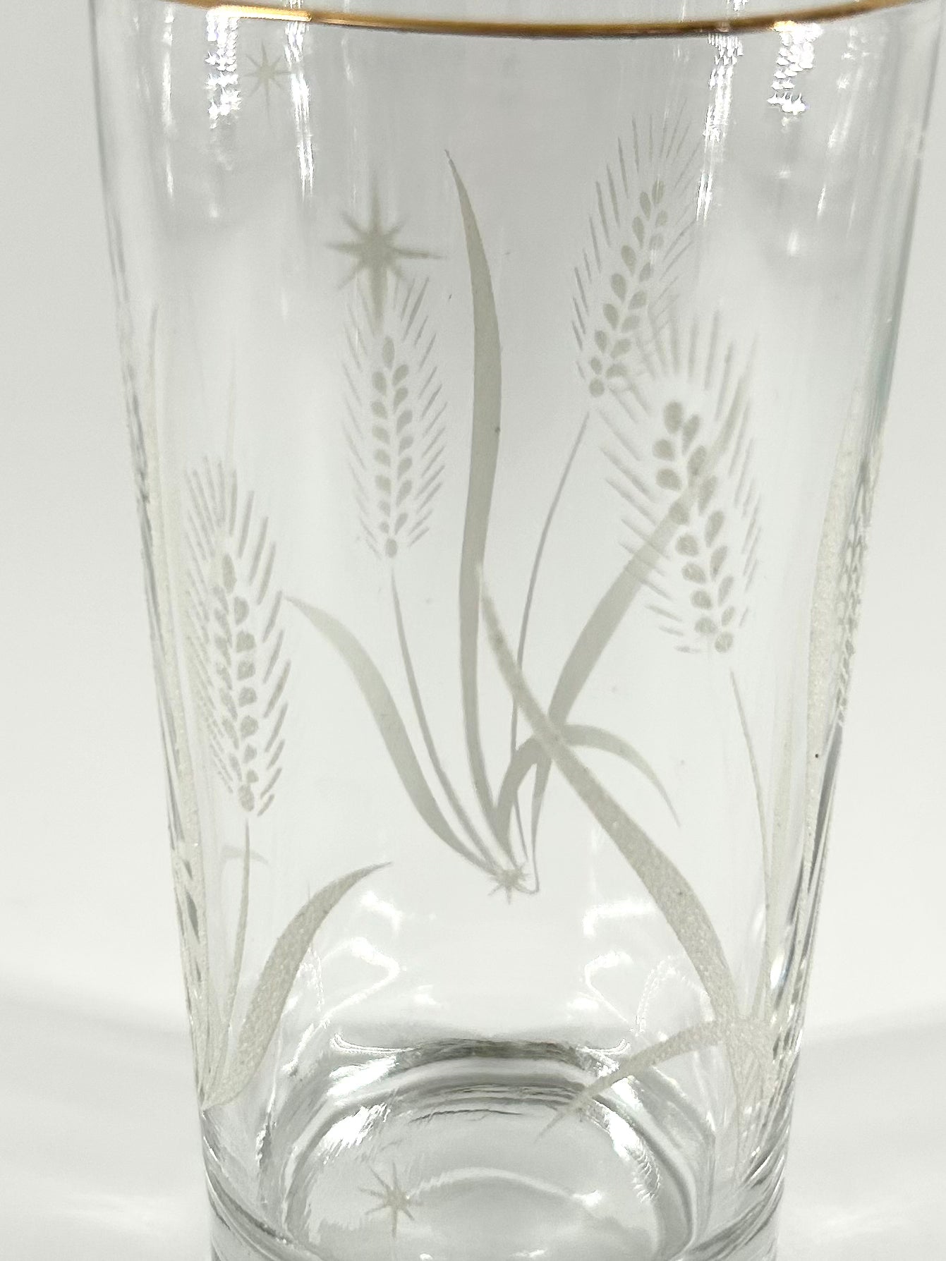 Vintage Raised Frit Wheat Glasses