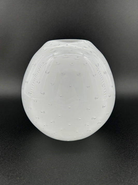 White Bubble Glass Vase, West Elm
