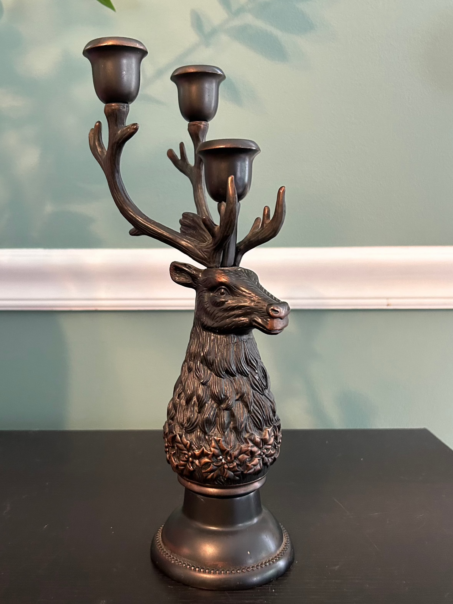 Copper Metal Stag Candelabra