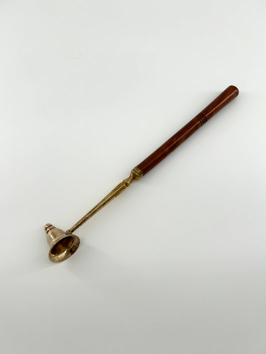 Brass and Wood Candle Snuffer