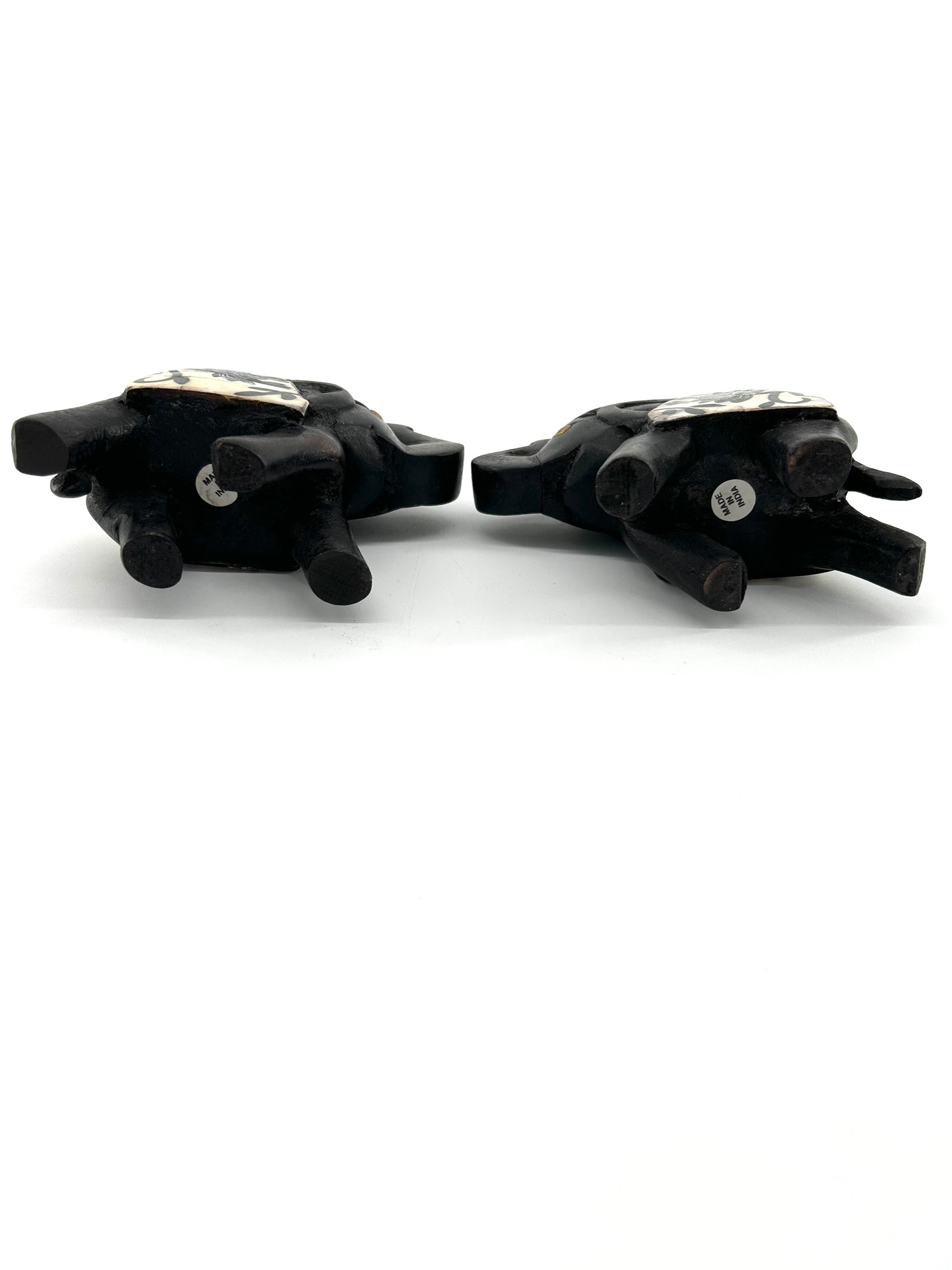 Carved Wood Elephant Figurines