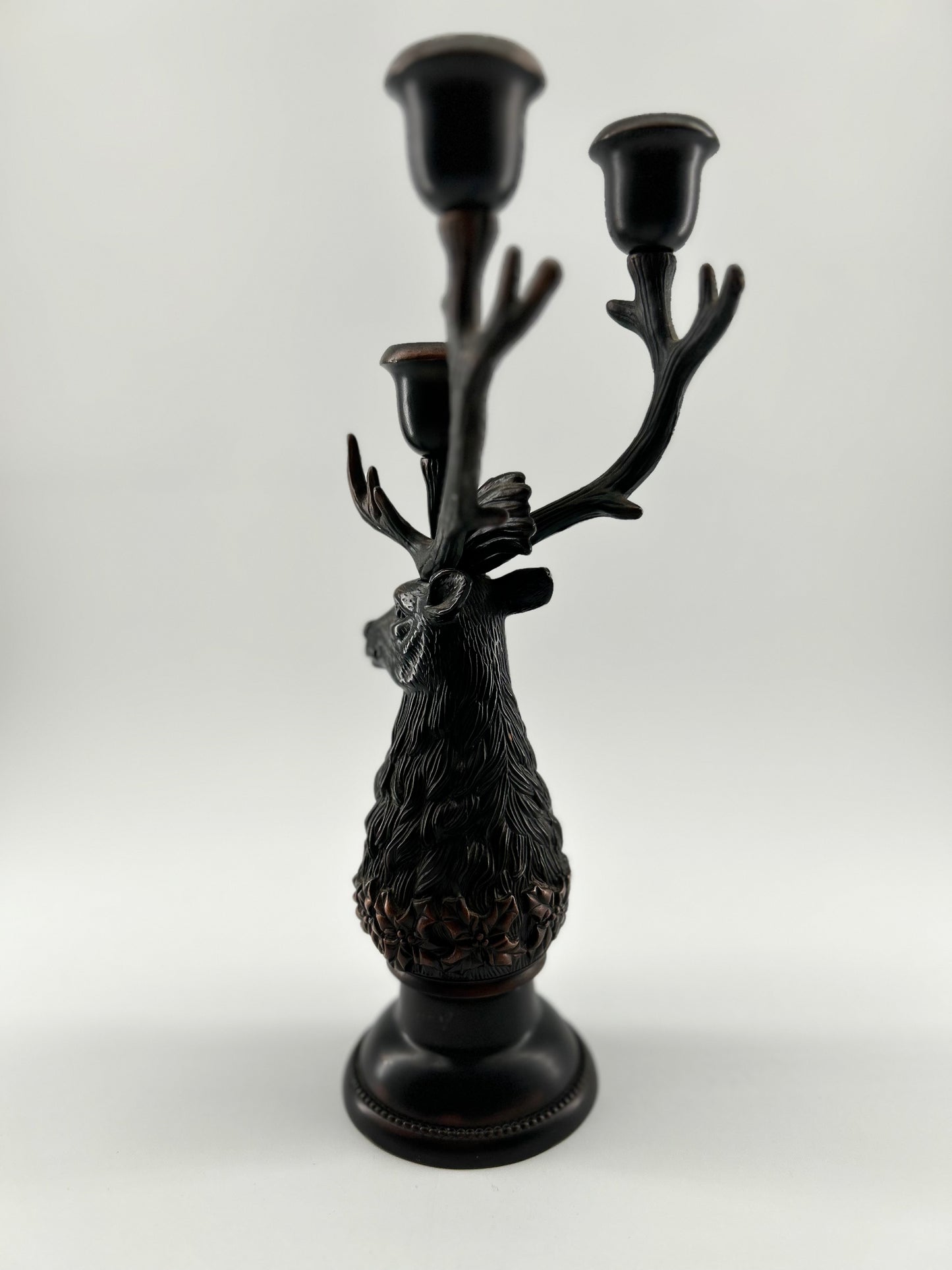 Copper Metal Stag Candelabra