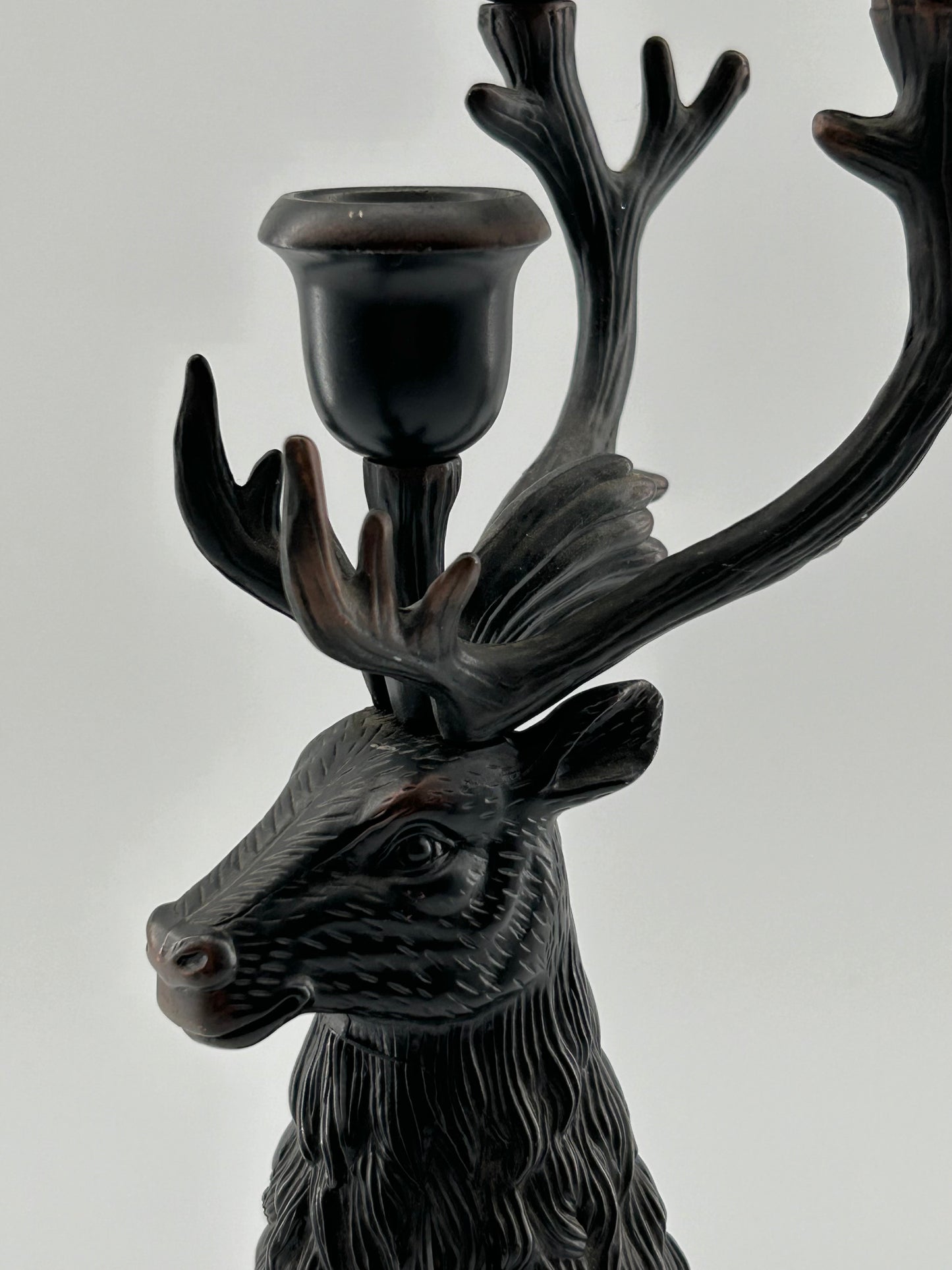 Copper Metal Stag Candelabra