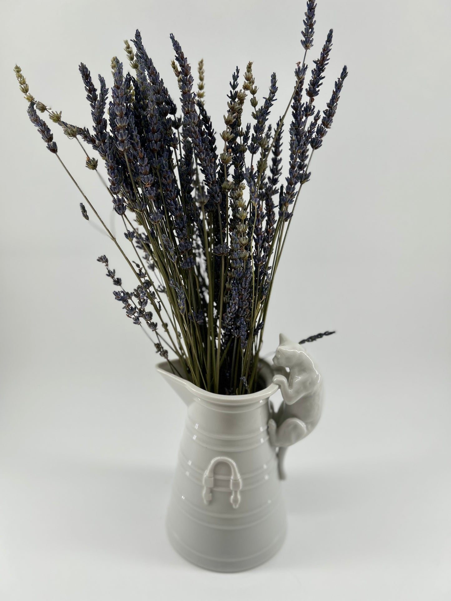 Cat Handle Pottery Pitcher