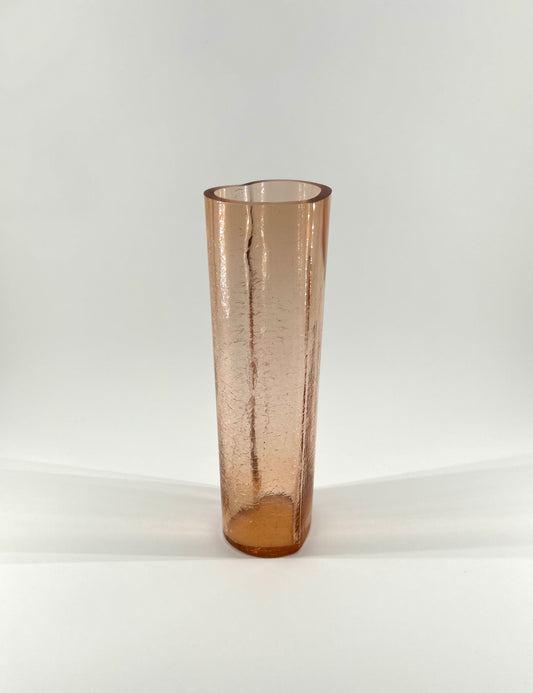 Crackle Glass Heart Vase