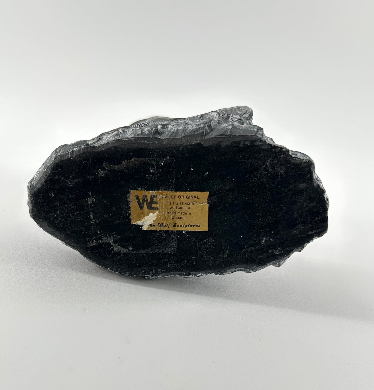 Inuit Soapstone Carving, Wolf Original