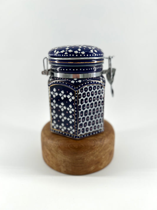 Moroccan Flair Locking Ceramic Canister