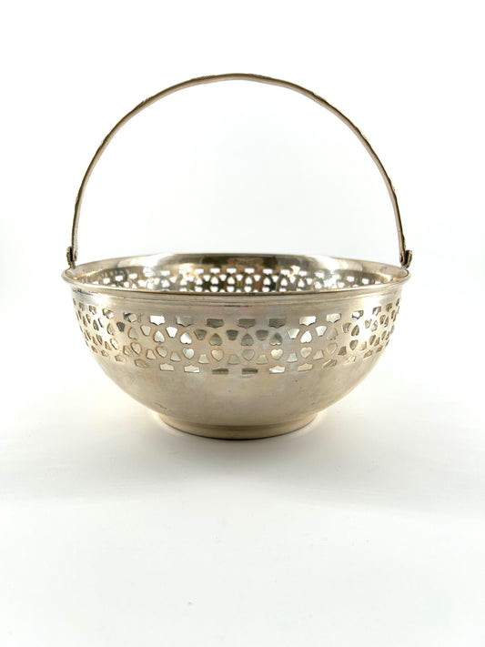 Reticulated Silver Wedding Basket