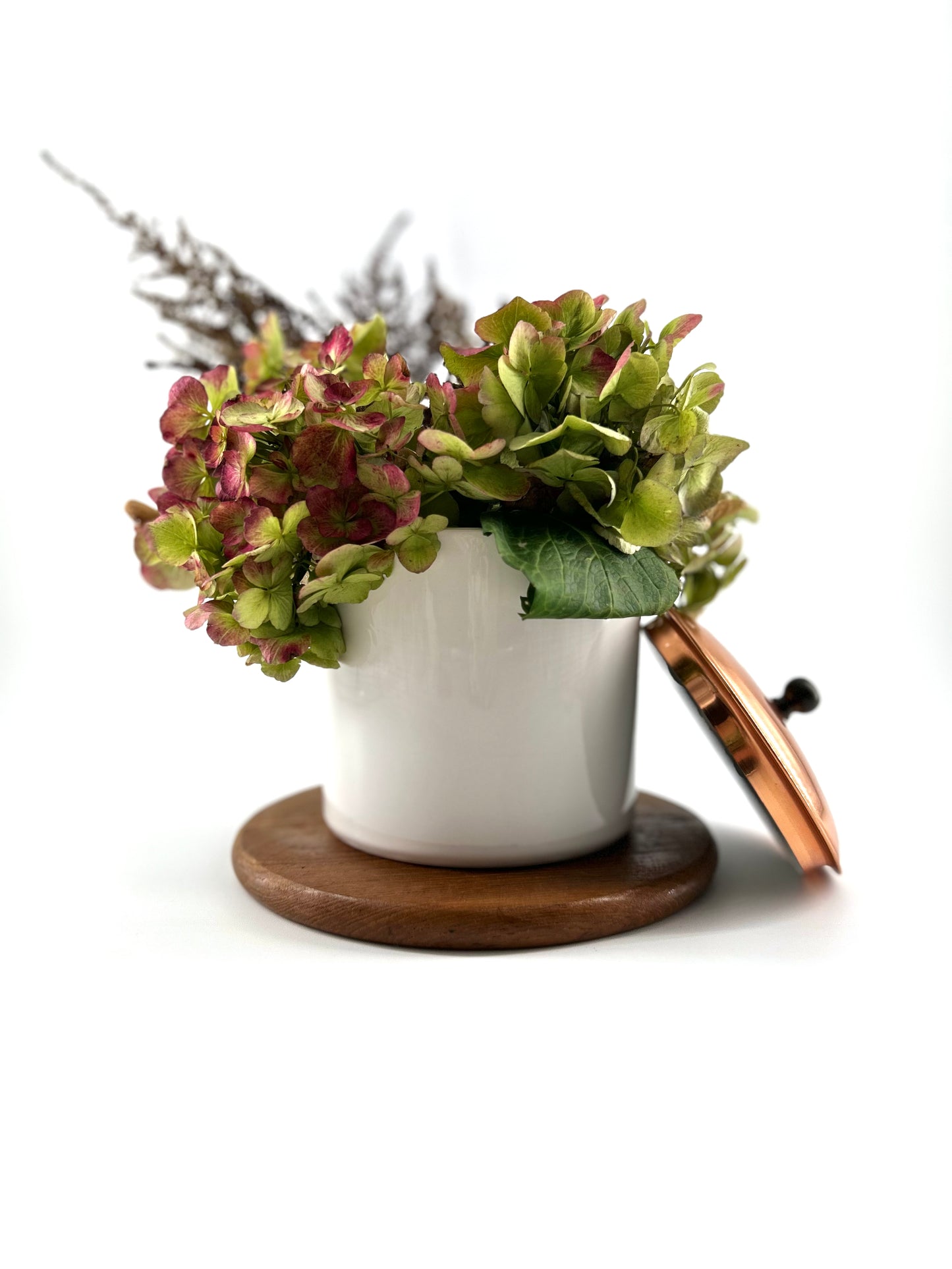 Copper Lidded Ceramic Canister
