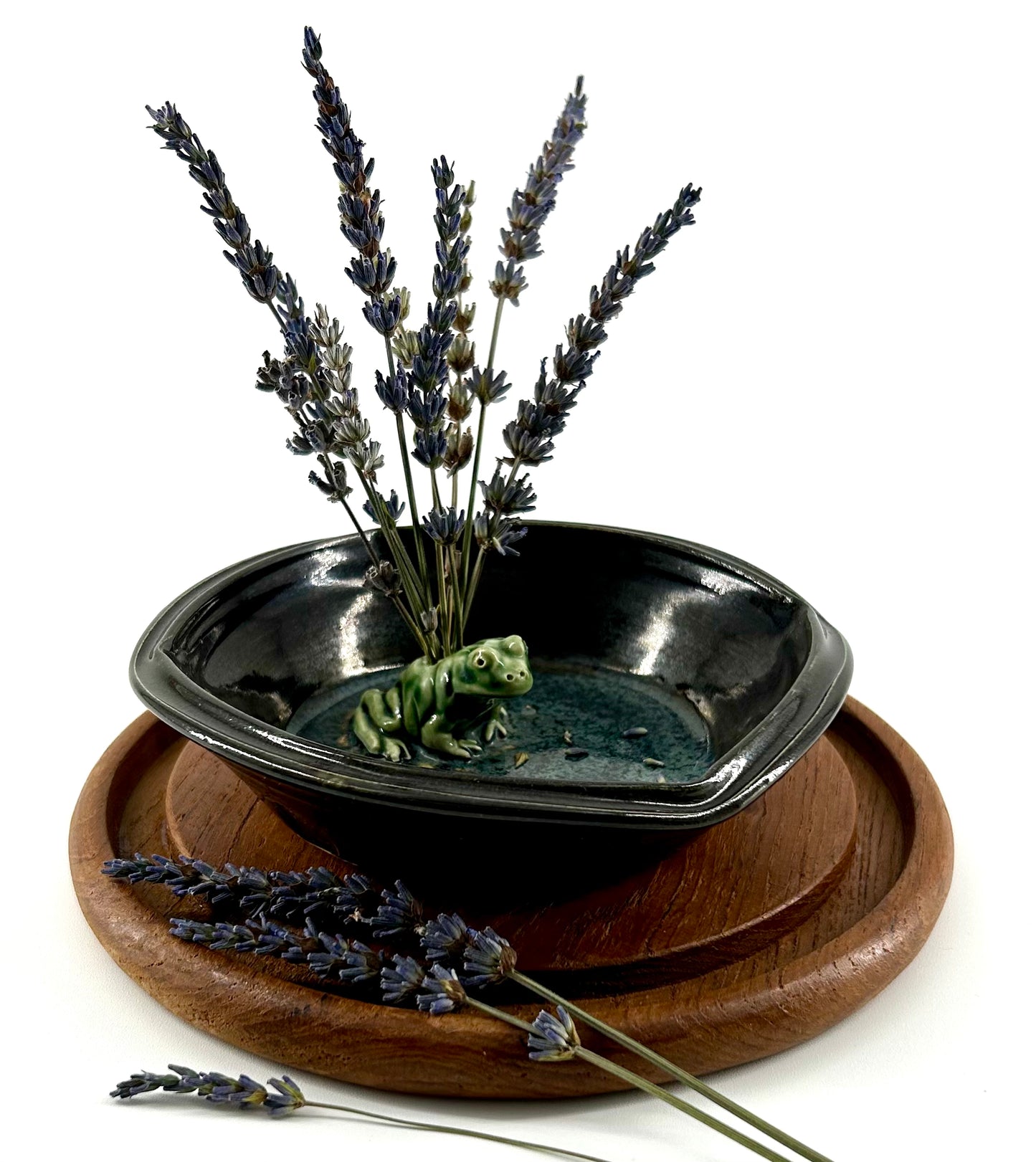 Frog Ikebana Vase/Incense Holder