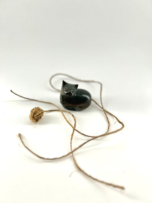 Cast Metal/Bronze Cat Trinket Box, Gumps