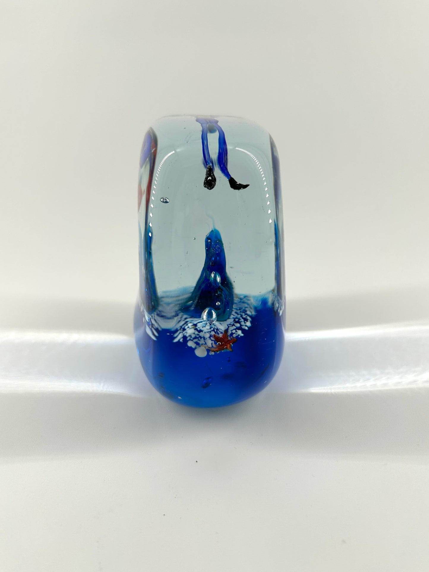 Scuba Diver Art Glass Paper Weight