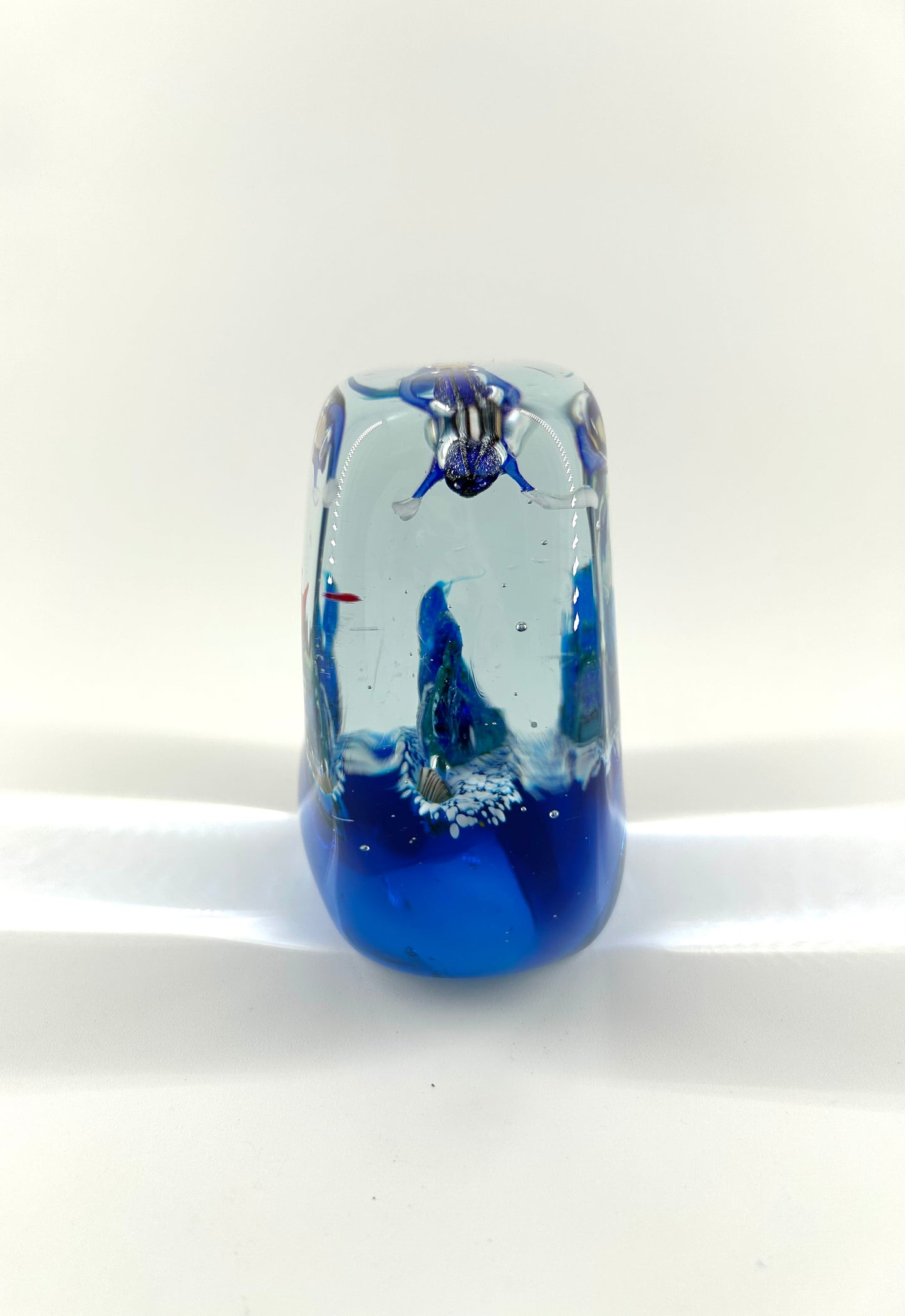 Scuba Diver Art Glass Paper Weight
