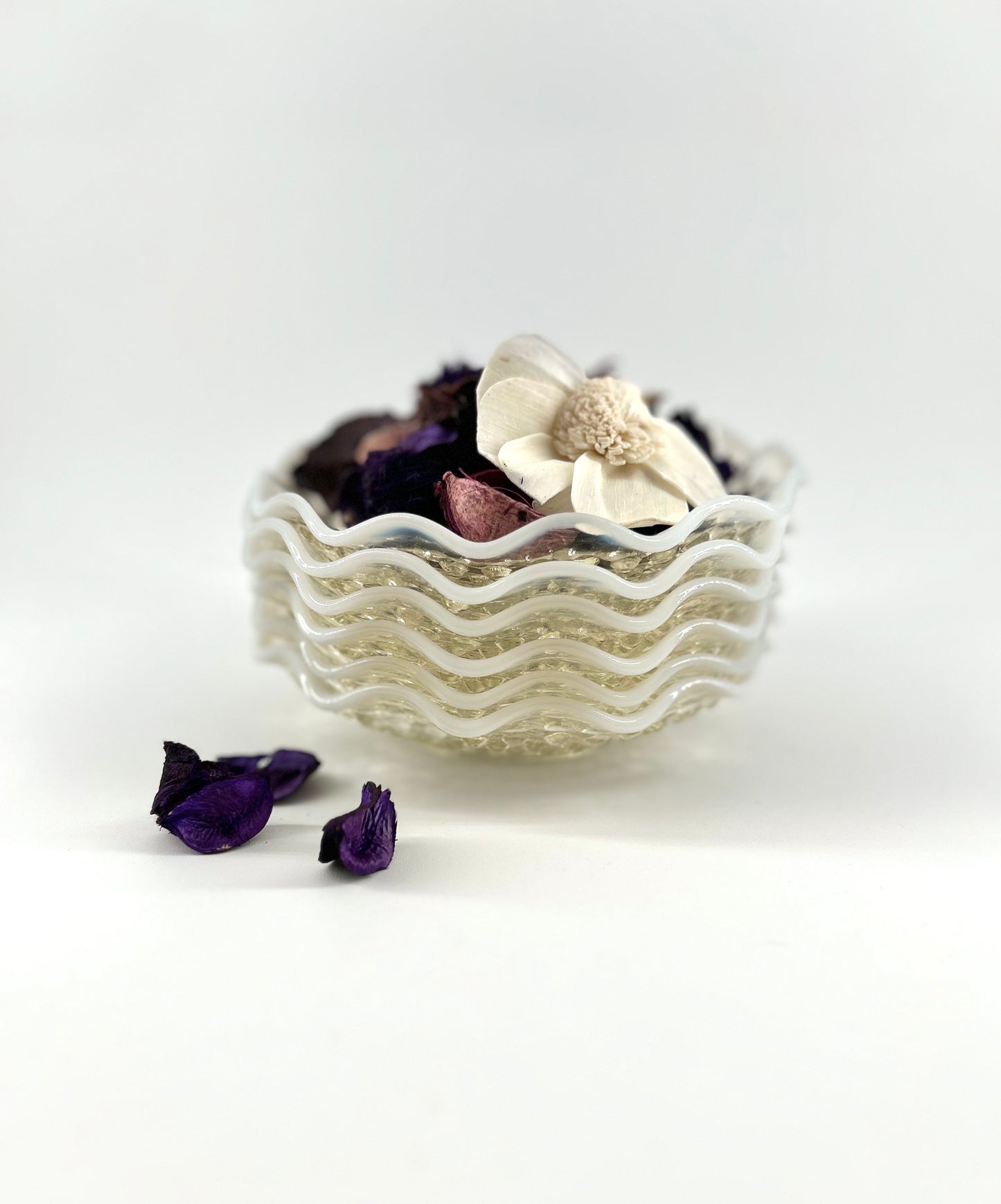 Moonstone Hobnail Ruffle Edge Small Plate