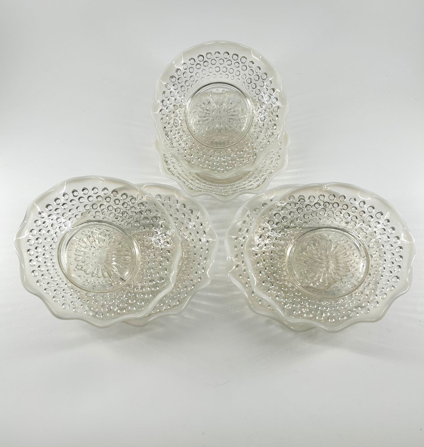 Moonstone Hobnail Ruffle Edge Small Plate