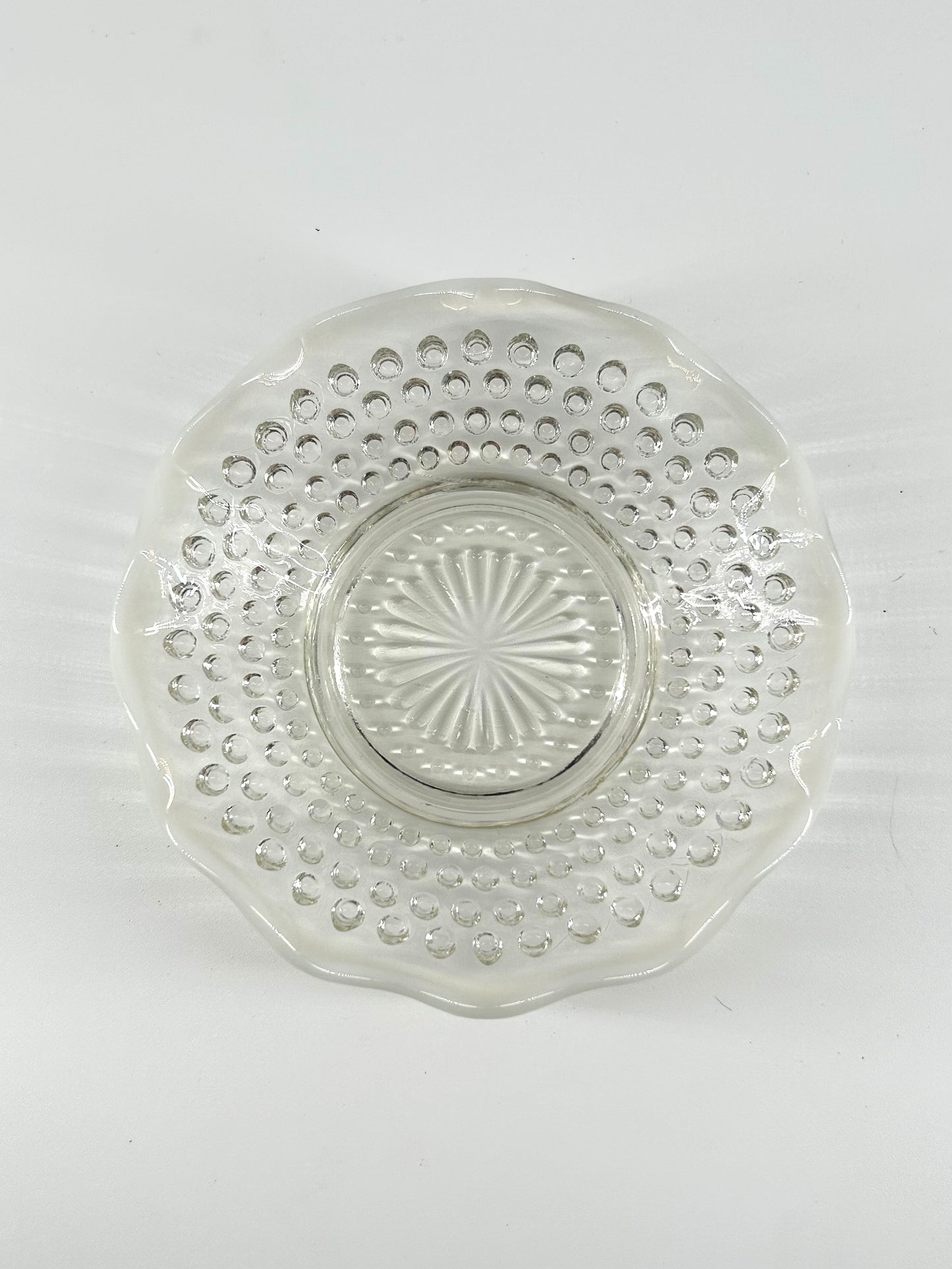 Moonstone Hobnail Ruffle Edge Small Plate