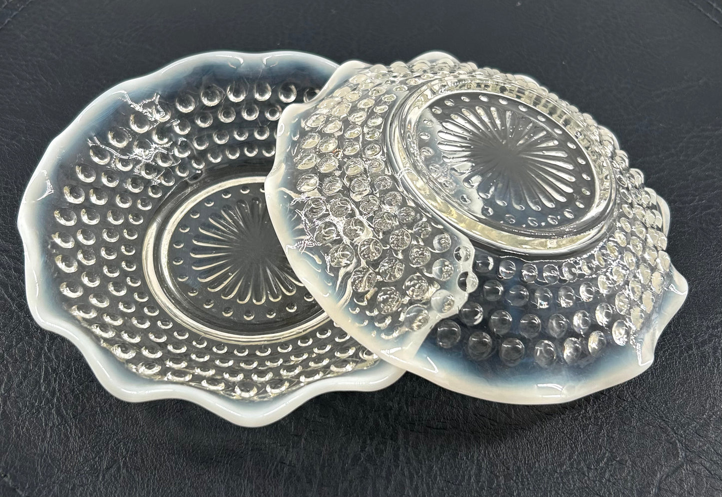 Moonstone Hobnail Ruffle Edge Small Plate