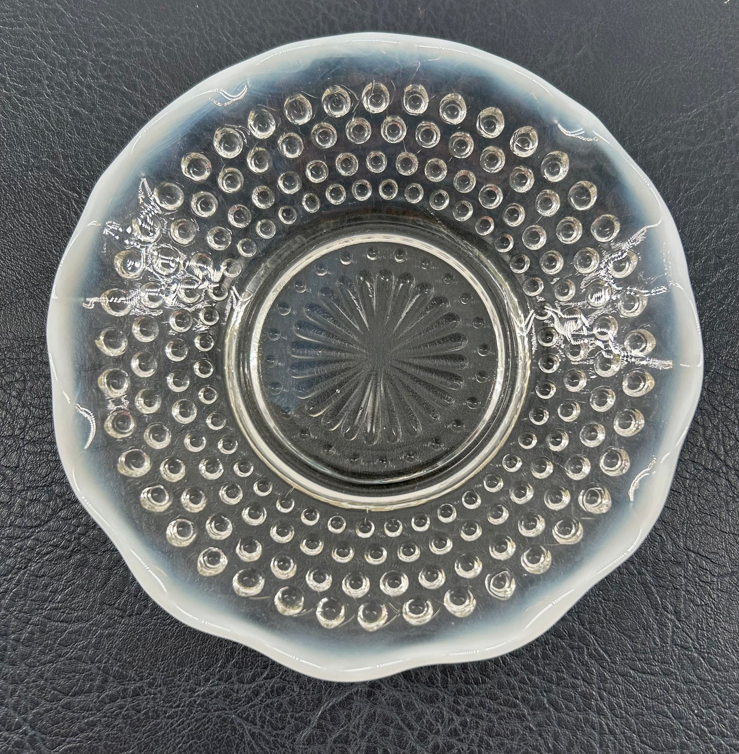 Moonstone Hobnail Ruffle Edge Small Plate