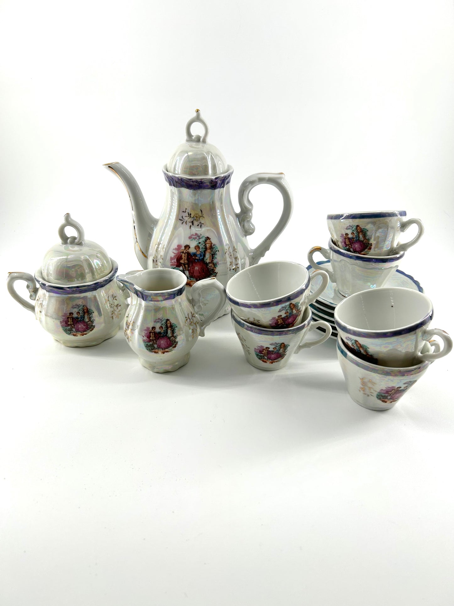 Lusterware Demitasse Tea Set