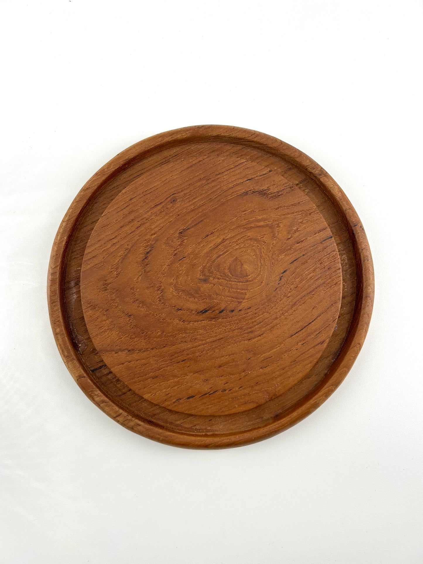 Teak Wood Tray with Glass Cloche