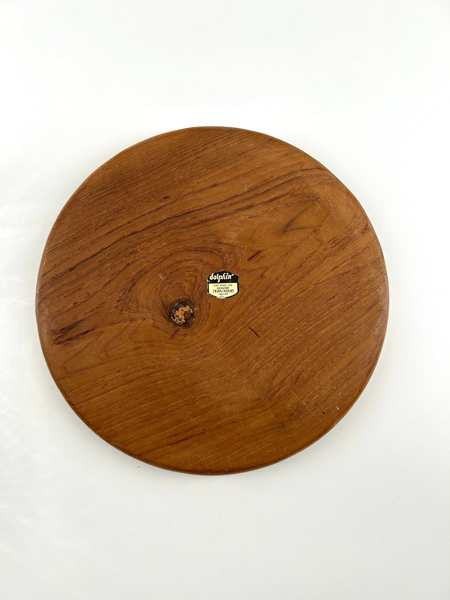 Teak Wood Tray with Glass Cloche