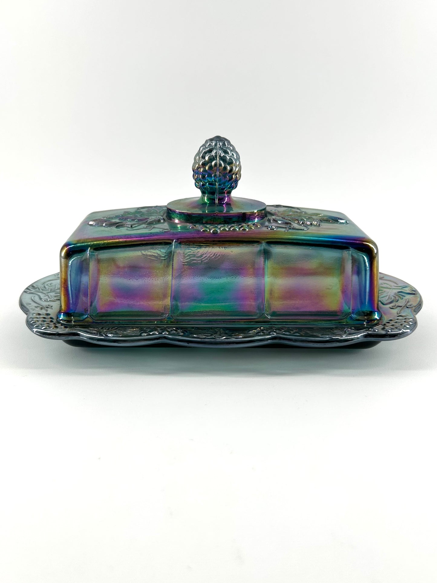 'Harvest Carnival' Glass Butter Dish