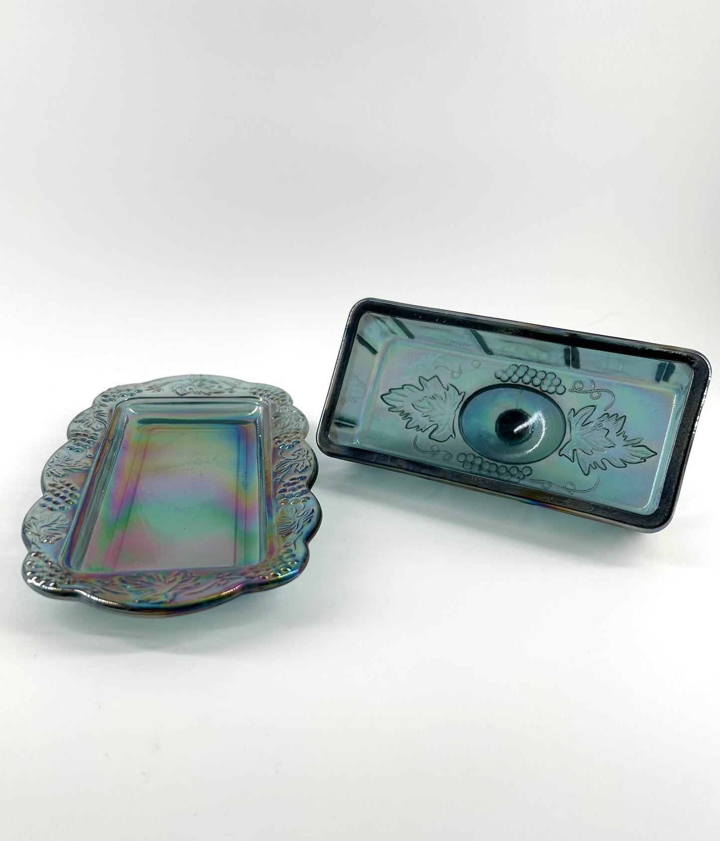 'Harvest Carnival' Glass Butter Dish