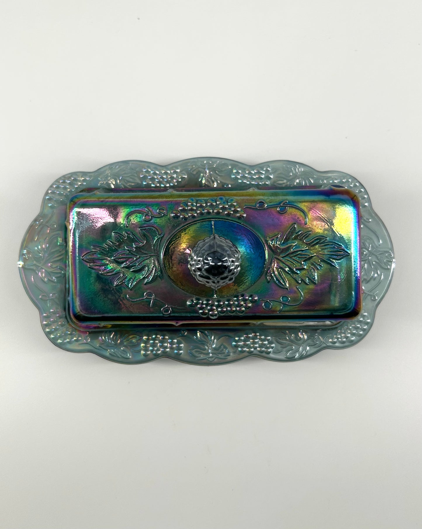 'Harvest Carnival' Glass Butter Dish