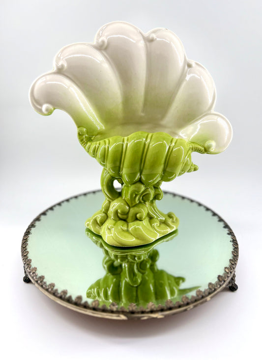 Royal Haeger by Hickman Shell Wave Vase in Green