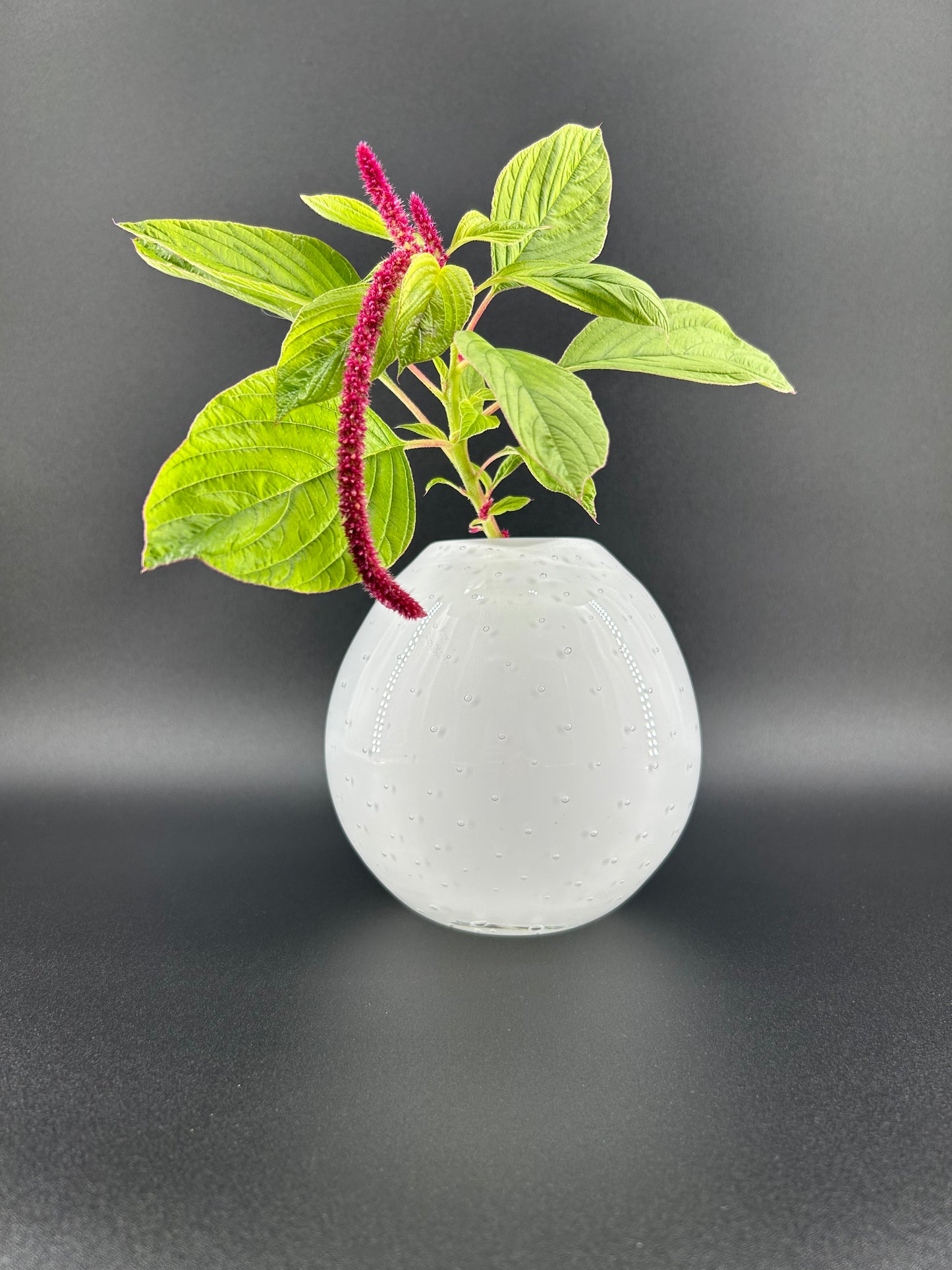 White Bubble Glass Vase, West Elm