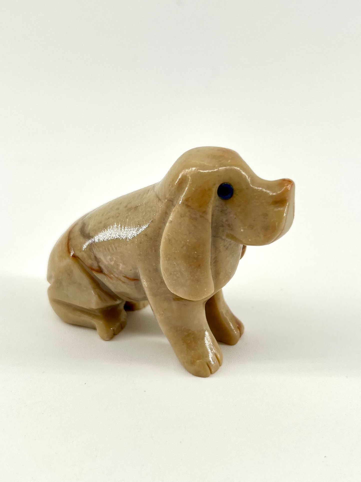 Rock Hound Carved Stone Dog Figurine