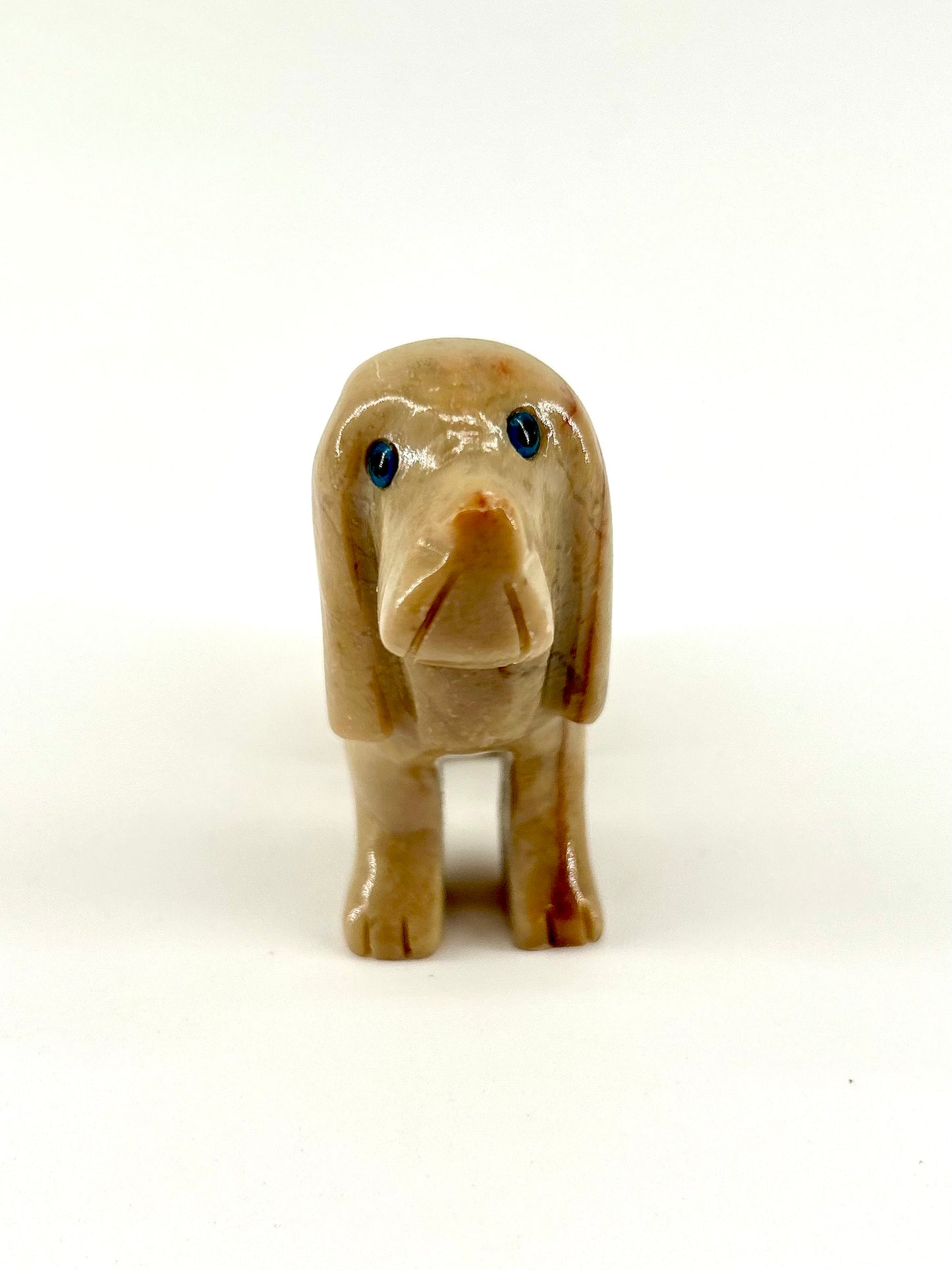 Rock Hound Carved Stone Dog Figurine