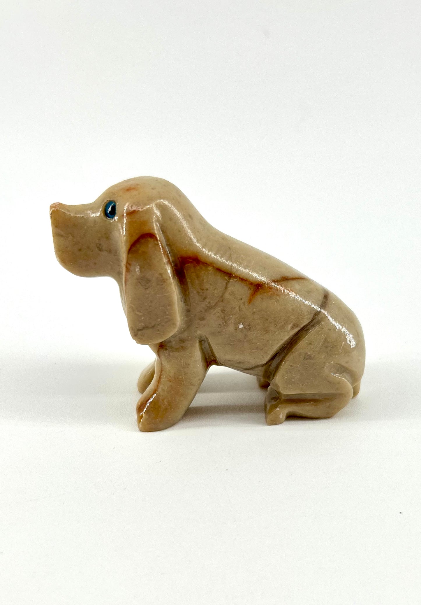 Rock Hound Carved Stone Dog Figurine