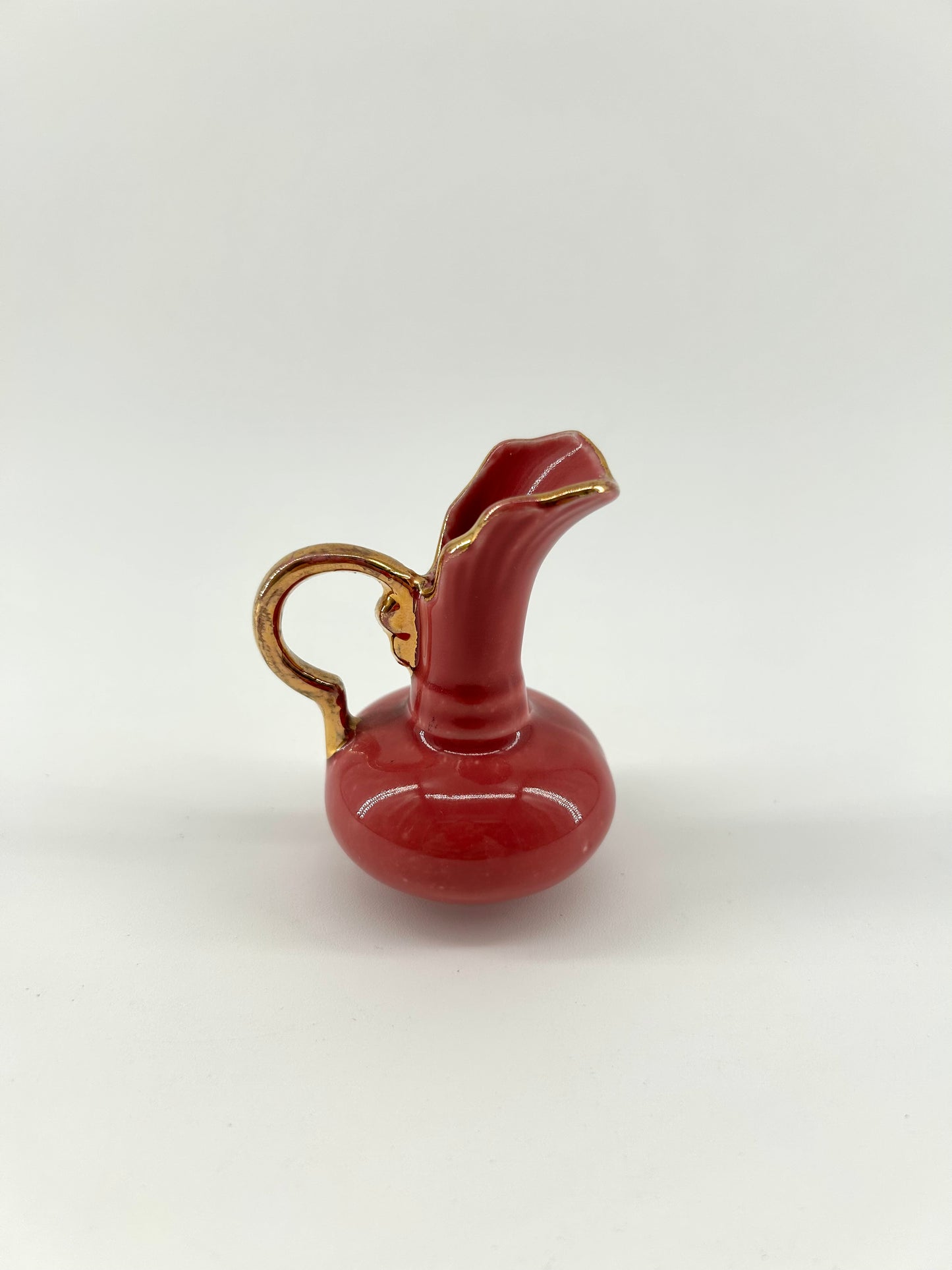 Vintage Miniature Pottery Pitcher in Mulberry