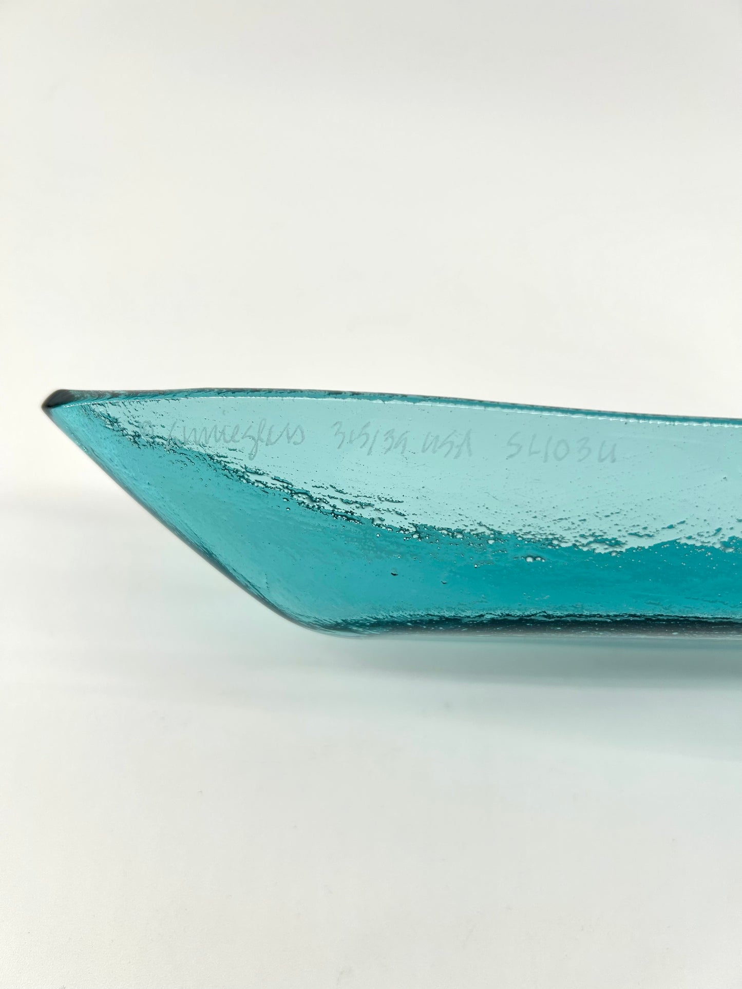 Annieglass Glass Canoe in Ultramarine