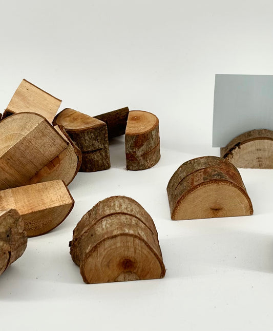 Natural Wood Place Card Holders