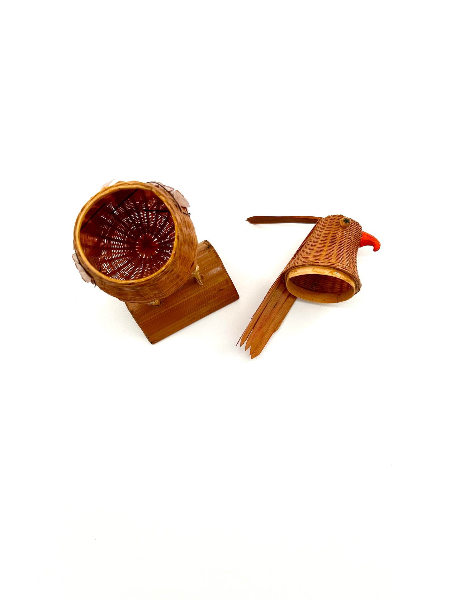 Hand Woven Wicker Bird Box 2