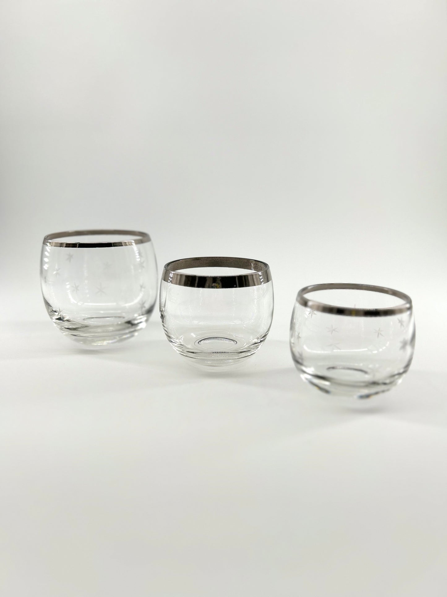 Etched glass Votive Candle Holders, Atomic Starburst