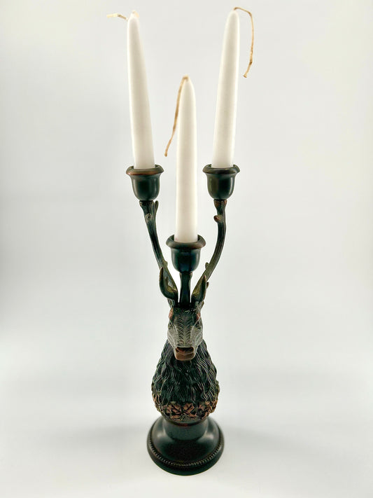Copper Metal Stag Candelabra