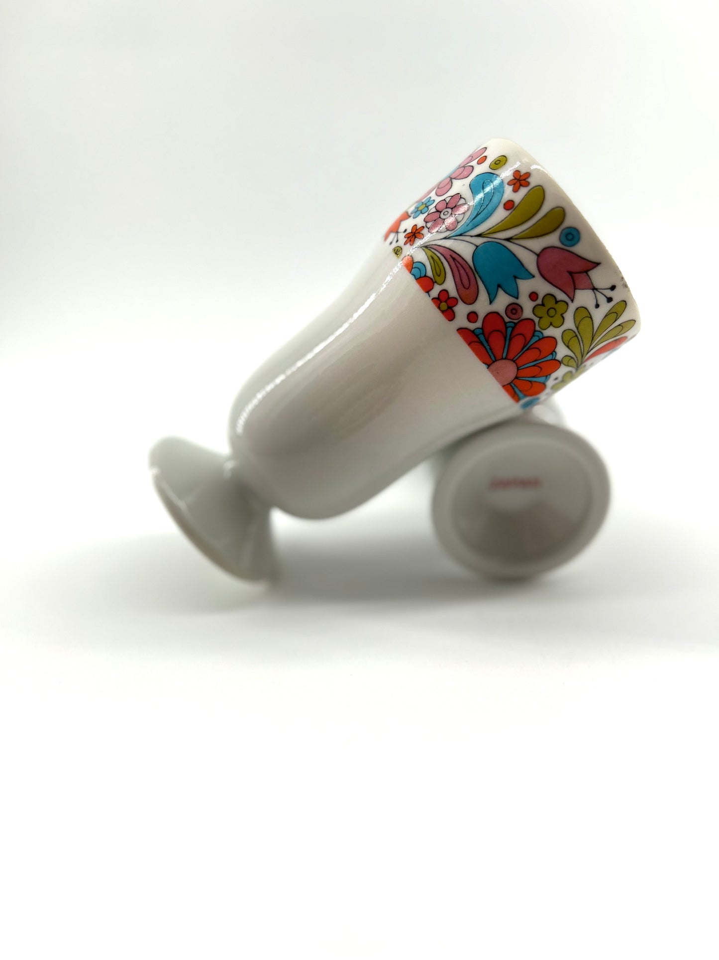 Floral Milk Glass Parfait Cups