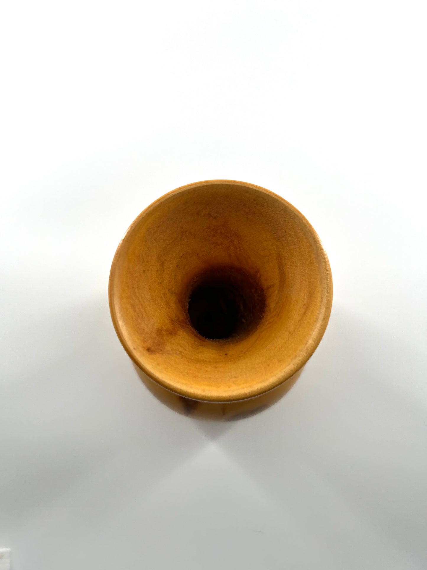 JW Campbell Hand-Turned Wood Vase, Signed