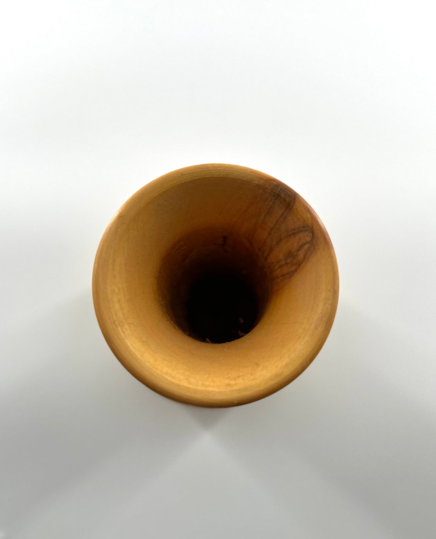 JW Campbell Hand-Turned Wood Vase, Signed