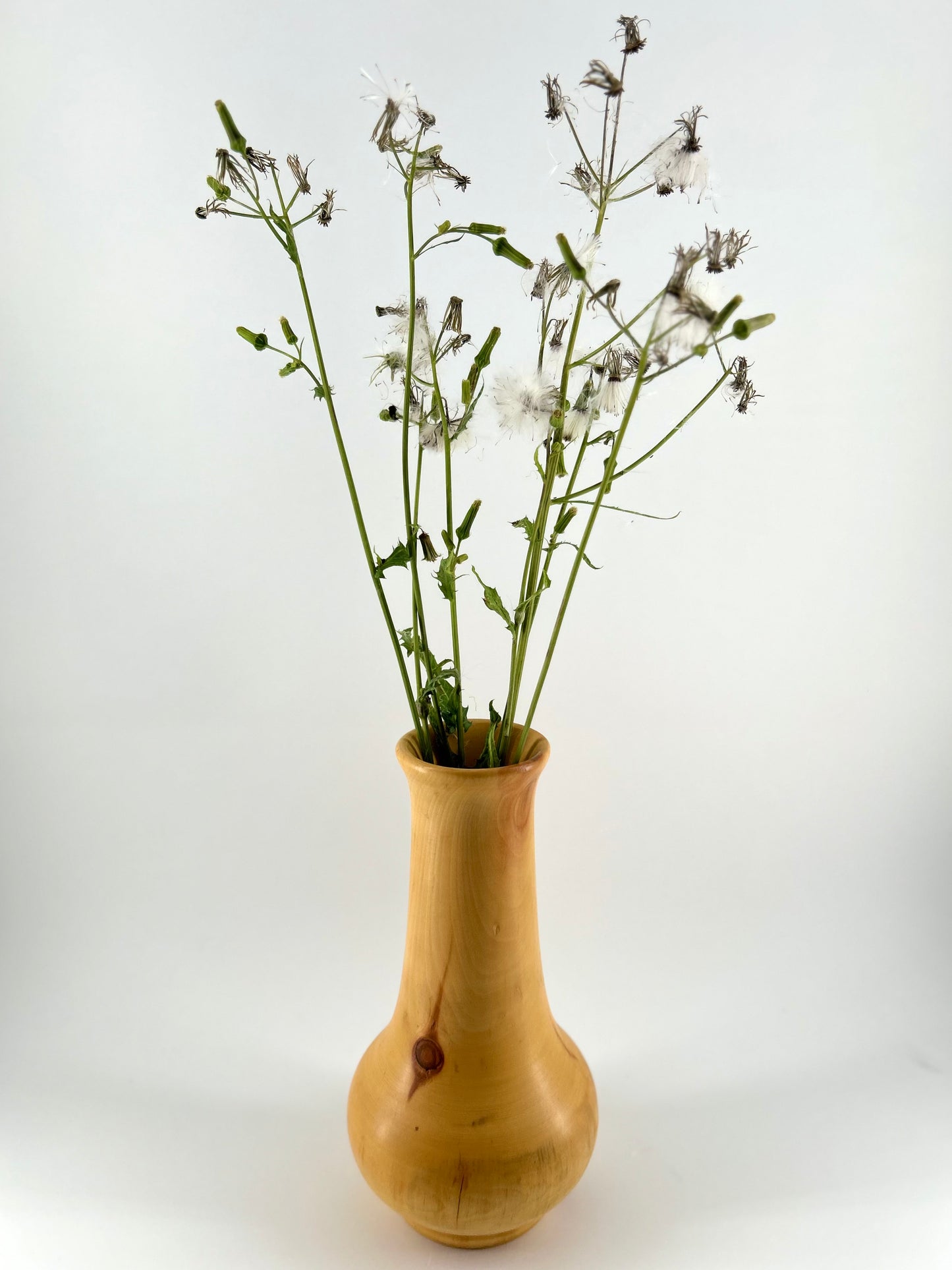 JW Campbell Hand-Turned Wood Vase, Signed