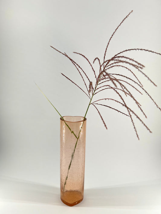 Crackle Glass Heart Vase
